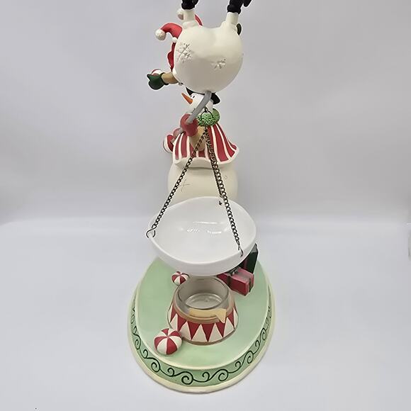 Vintage Yankee Candle Circus Snowmen Tumbling Tricks Christmas Tart Warmer - Picture 4 of 6